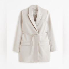 Abercrombie & Fitch Belted Blazer Tan/Grey Mini Dress Women&rsquo;s Size Medium