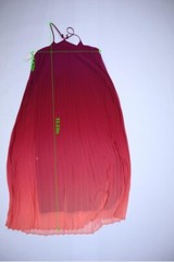 Bar III Multicolor Fade Spaghetti Strap Pleated Ombre Maxi Dress Womens L