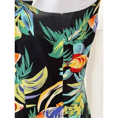 Vintage Dress 100% Silk Medium Tropical Fish Art to Wear Cruise Semi Formal 10
