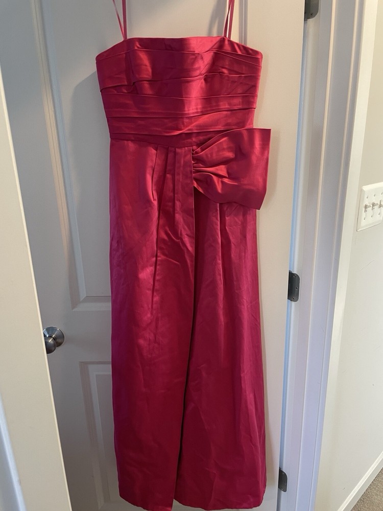 BCBG MAXAZRIA Begonia Sleeveless Peplum Woven Gown Dress SZ 8 53 inches Long