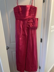 BCBG MAXAZRIA Begonia Sleeveless Peplum Woven Gown Dress SZ 8 53 inches Long