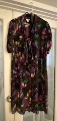 ECI New York Silk Dress Multicolor Floral Print Size 16