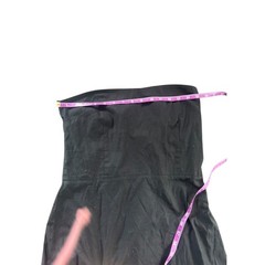 Reformation Black Strapless Smocked Bodice Midi Dress Slit Size 10