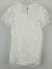 Crown & Ivy Floral Boho Shift Wedding Classic Size L White Floral Women Dress