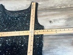 Adrianna Papell Sequin Overlay Spaghetti Strap Lining Sleeveless Dress Size 6