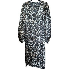 KARLIE Tunic Dress Womens Large Multicolor Animal Print Stretch Artsy