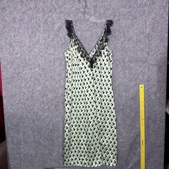 Future Collective Kahlana Barfield Brown Dress Womens Medium Green Black Slip