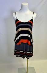 PJK Patterson J Kincaid Womens Striped Multi-Color Sleeveless Dress Sz S Preppy