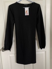 NEW Pretty Garden Black Midi Party Dress size S