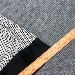LOFT Ann Taylor Black White Textured Polka Dot Fit & Flare Dress Womens Size 8