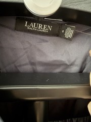 Lauren Ralph Lauren Women&rsquo;s Navy Solid V-Neck Long Sleeve Smocked Mini Dress 0