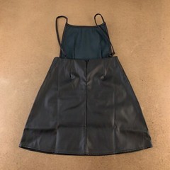 COLLUSION Women&rsquo;s Size 6 Black Matte Faux Leather Sleeveless Mini Dress New
