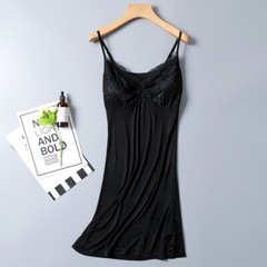 Pure Silk Pajamas 100 Mulberry Silk Pad Dress Suspend Strap Nightgown Slip Dress