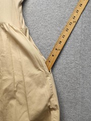 Old Navy Dress Womens Small Beige Sleeveless Tank Maxi Ribbed Bodice Pockets