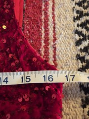 Unknown Source Women&rsquo;s Red Sequins Shimmering Disco Ball Cocktail Dress Size L
