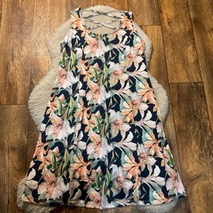 Lascana Dress Size 12 Floral Sleeveless Crisscross Back Womens
