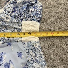 Cottagecore Babydoll Patchwork Maxi Dress S Fairy Romantic Coquette Prairie