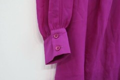 Warehouse Womens Solid Button Front A-Line Casual Full Sleeve Shirt Dress 10