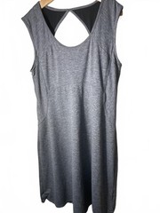 Prana Sleeveless Athletic Dress Open Back Built in Support Womens XL 124977 Gym