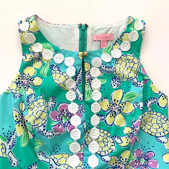 Lilly Pulitzer Ginny Cotton Shift Dress 0 00 Moving Slowly Turtles Floral