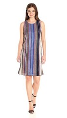 Ronni Nicole Bodre Shift Dress Sz 14 Multicolor Stripe Textured New with Tag NWT