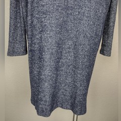 Gap Softspun Cowl-Neck Ribbed Navy Marled Sweater Dress Size XL