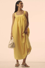 NWT Pinnacle by Shruti Sancheti Square-Neck Babydoll Maxi Dress S