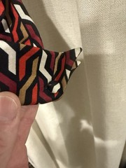Diane von Furstenberg 100% Silk Geometric Wrap V-Neck Long Sleeve Dress 8