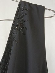 Scarlet Women&rsquo;s Sequined V-Neck Godet Gown Black Size 24W Midi Blouson Dress