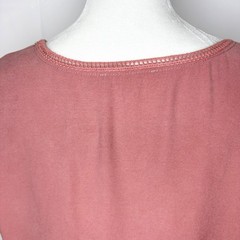 Fate Dress Tassel Fringe V Neck Shift Mini Short Sleeve Medium Mauve Pink Womens