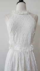 New Maxi Dress Size Extra Small White Lace Bow Wedding Bride Romantic