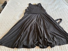 PERUVIAN CONNECTION BLACK NANTUCKET WRAP DRESS SIZE LARGE NEW WITH TAGS