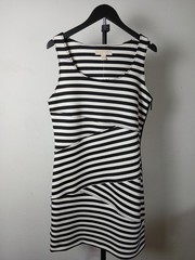 Michael Kors Stripped Sleevless Dress Size 12 New with Tags