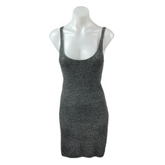 Apparis Women&rsquo;s Dark Gray Knit Cami Scoop Neck Tank Mini Bodycon Dress Size M