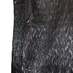 Timeless Naeem Khan Metallic Textured T-Shirt Dress Dark Silver Black Size 6