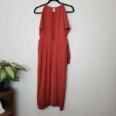 Keepsake The Label NEW Size Medium Rust Two Minds Tie Sleeve Midi Dress Wedding