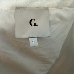G. Label Goop Linen Maxi Camilla Wrap Dress Summer 6 White NWOT Boho Minimal