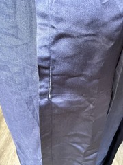 Vintage 90s Alberta Feretti Linen Silk Paneled Tank Maxi Dress Royal Blue 8