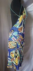 Rare Archive Jenny Packham Silk Beaded Mosaic Art Cocktail Dress UK8 Y2K 90s US2