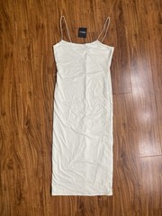 NWT New Forever 21 Juniors Ivory Spaghetti Strap Midi Dress Size Medium Girly