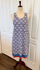 *NWOT Women&rsquo;s, Size L , Dress by Hatley, Sleeveless Geometric print, Knee Length