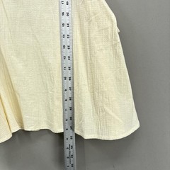 Free People Dress Small White White Sleeveless VNeck Swing Mini Button Ties Boho