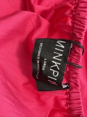Minkpink $165 Yasamin Tiered Maxi Cotton Dress NEW Revolve Raspberry Pink L