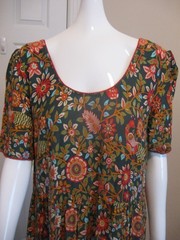 Natural Life tiered pullover floral birds scoop neck maxi dress M 12
