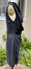 EDUN Black Fringe Silk Dress Size S Small
