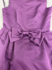 Tahari Arthur S. Levine Womens Purple Sleeveless Bow Front Fit Flare Dress 10