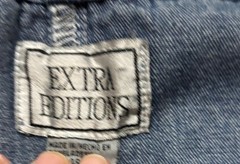 Y2K Extra Editions Blue Denim Sleeveless Zip Knee Length Size XL (not 2xl)