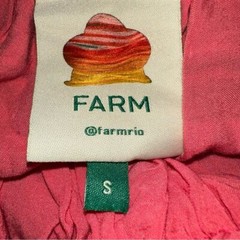 FARM Rio Strapless Tiered Midi Dress Small Red Pink Blue Green Tropical
