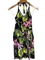 NWT Tommy Bahama Clara Floral Enchantment Dress in Black Size XXS