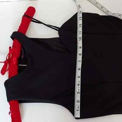 Little Black Mini Bodycon Dress w/ Asymmetrical Neckline Sz M